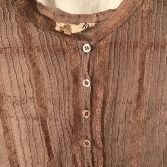 Taupe Boho Blouse - Picture 4 of 9